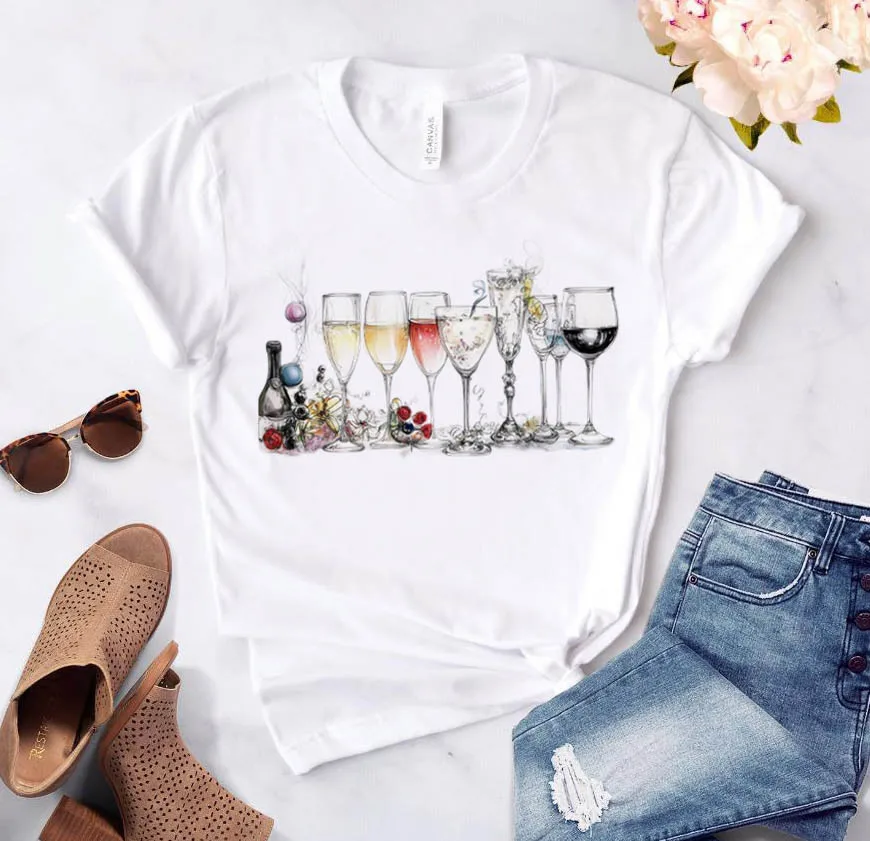 

Cheers очки для шампанского женская футболка с рисунком 90-х годов с коротким рукавом и круглым вырезом модная женская повседневная стильная летняя базовая футболка