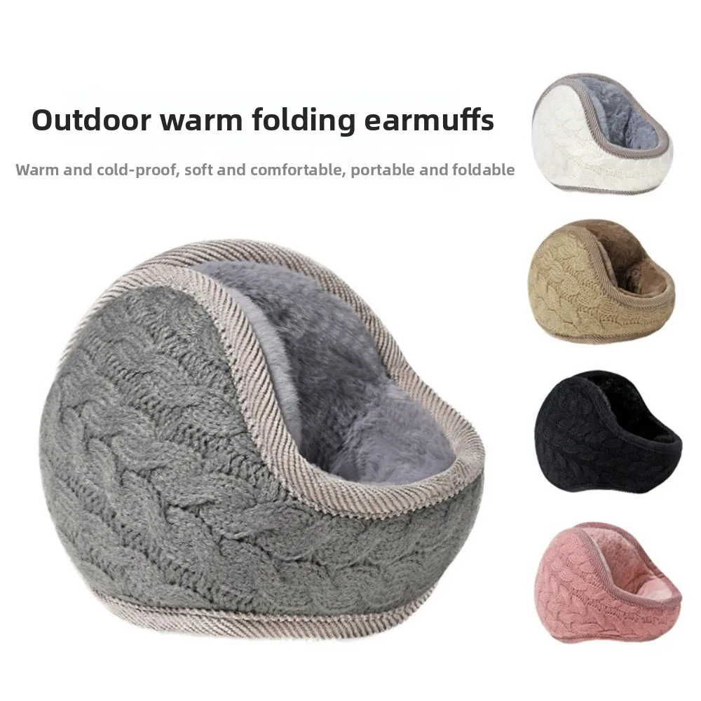 

Foldable Over-Ear Knitted Figure-Eight Earmuffs - Soft Cozy & Warm Stylish Ear Warmers Wind-Resistant for Autumn & Winter
