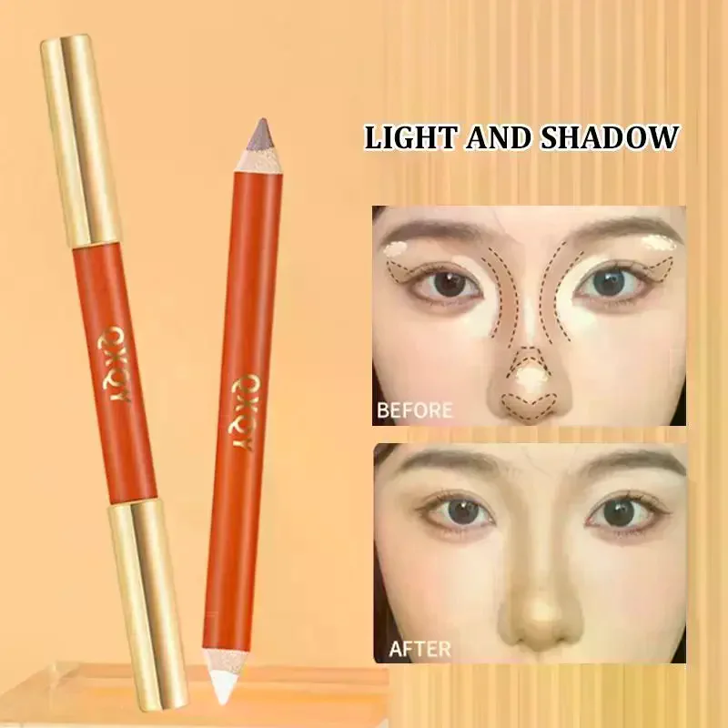 Three Dimensional Fine Double Head Contour Pen Lighten Tear Hole Natural Nose Shadow Highlighter