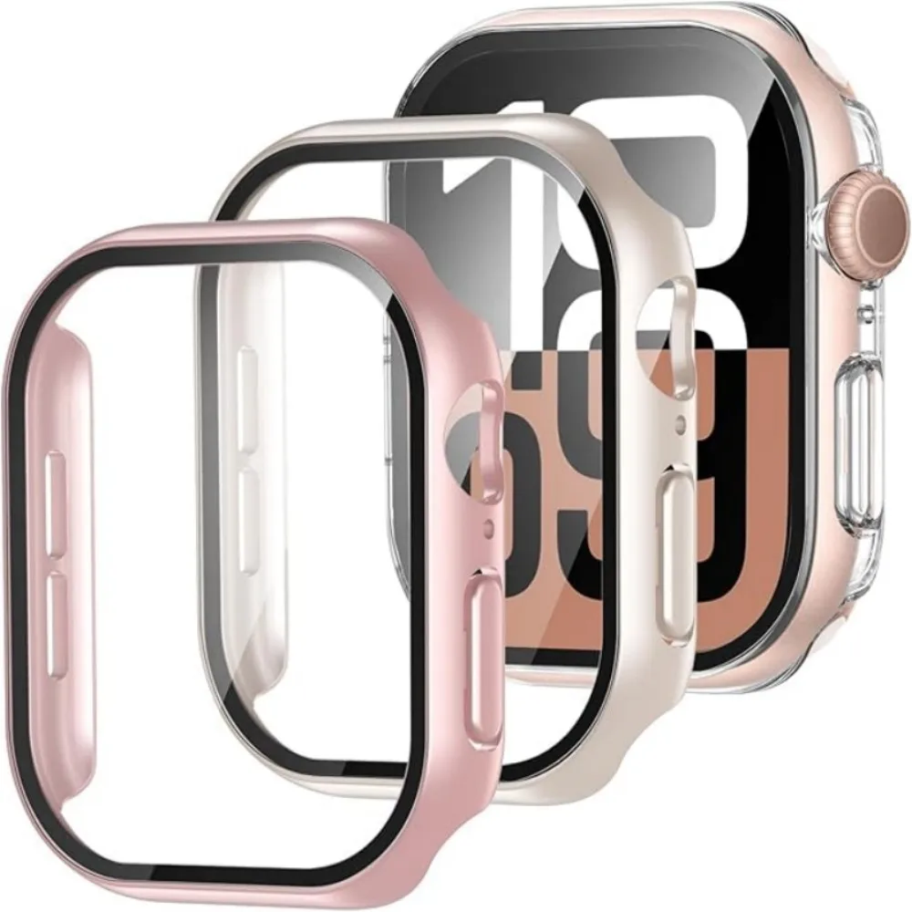 Cadre de protection rigide pour Apple Watch, pare-chocs en PC, iWatch SE, 9, 8, 7, 6, 5, 4, 3, 2, 1, 45mm, 41mm, 38mm, 42mm, 40mm, 44mm, 256