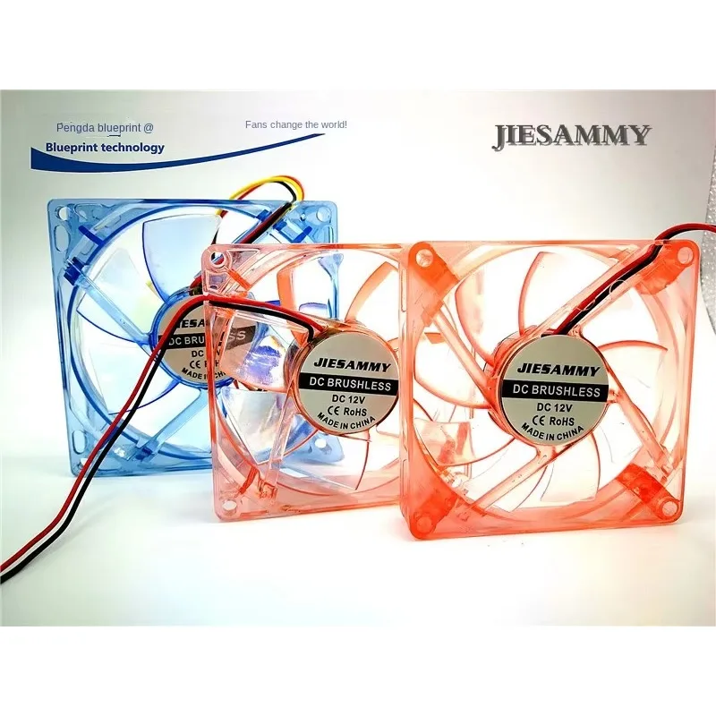 

pa 8015 8025 8 CM12 V Шасси Красный Синий Компьютерный Хост Шасси Бесшумный Охлаждающий Вентилятор