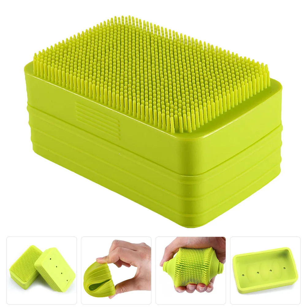 

Silicone Soap Box Large Size Leak Proof Non-Slip For Bathroom Shower Travel Soap Holder Multi-Functional