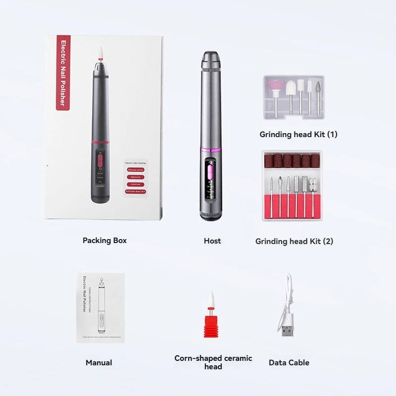 

12-головочный полиisseuse Ongles Electrique Meulage Ongles, Polissage, Elimination Peaux Mortes Lime De Ponçage Artistique, Stylo