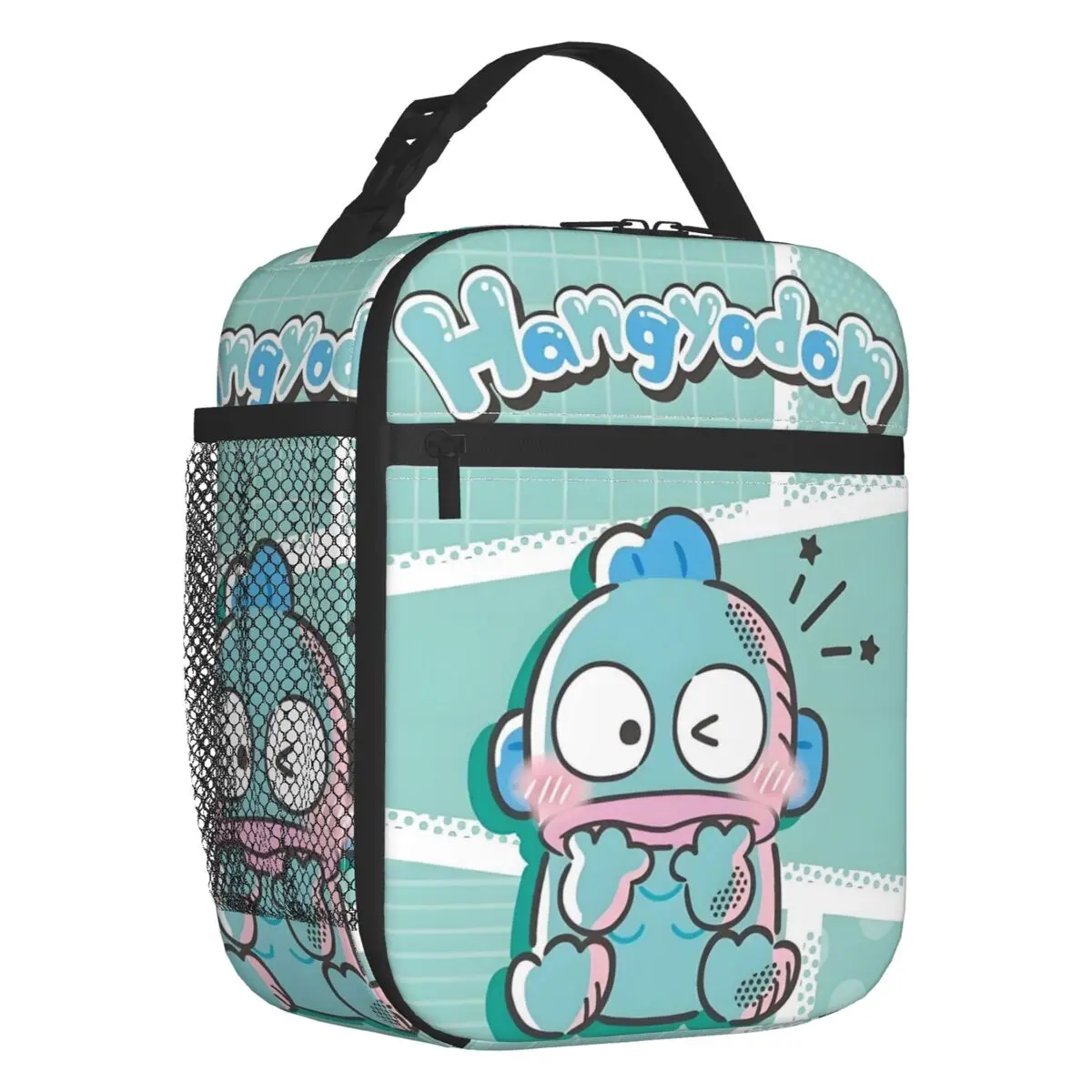 

Custom Hangyodon Resuable Lunch Boxes Leakproof Classical Printing Animal Thermal Cooler Food Insulated Lunch Bag Office Work