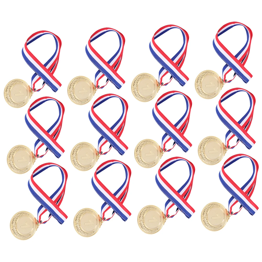 

12pcs Metal Medals Small Size Award Accessories For Sports Competition Ceremony Student Reward Contest School Event Prizes