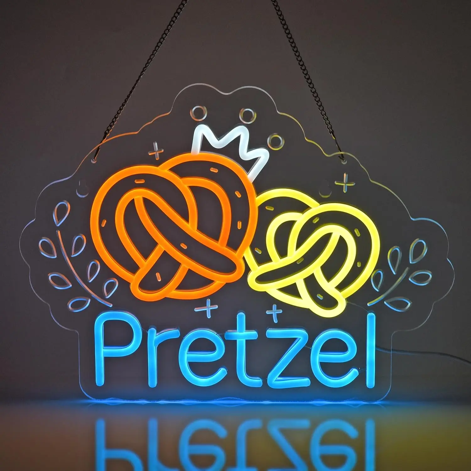 

Pretzel Neon Sign, Neon Lights Hanging Wall Art Decoration for Bakery Café German Restaurant Snack Bar Pastry Shop Home Decor