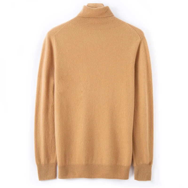 2024 Autumn/Winter New Cashmere Sweater Men\'s 100% Merino Wool Knit Pullover Business Casual Turtleneck Long Sleeve Sweater Tops