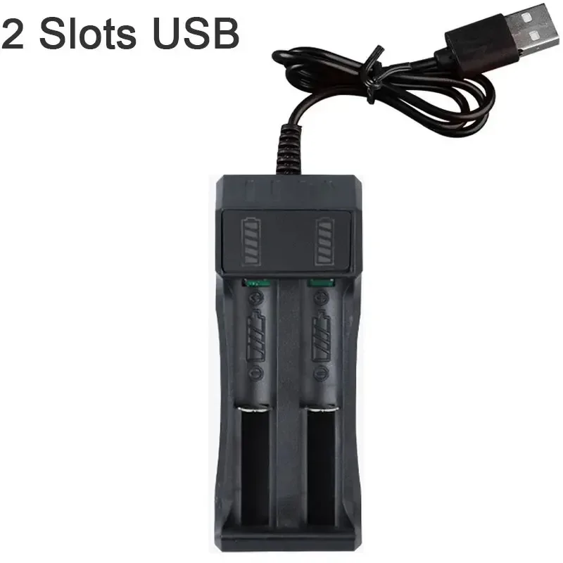 1/2/3/4/5pcs Battery Charger 2 3 4 Slots 110V 220V USB A Port For 18650 Charging 3.7V Rechargeable Lithium Battery Charger - view 5