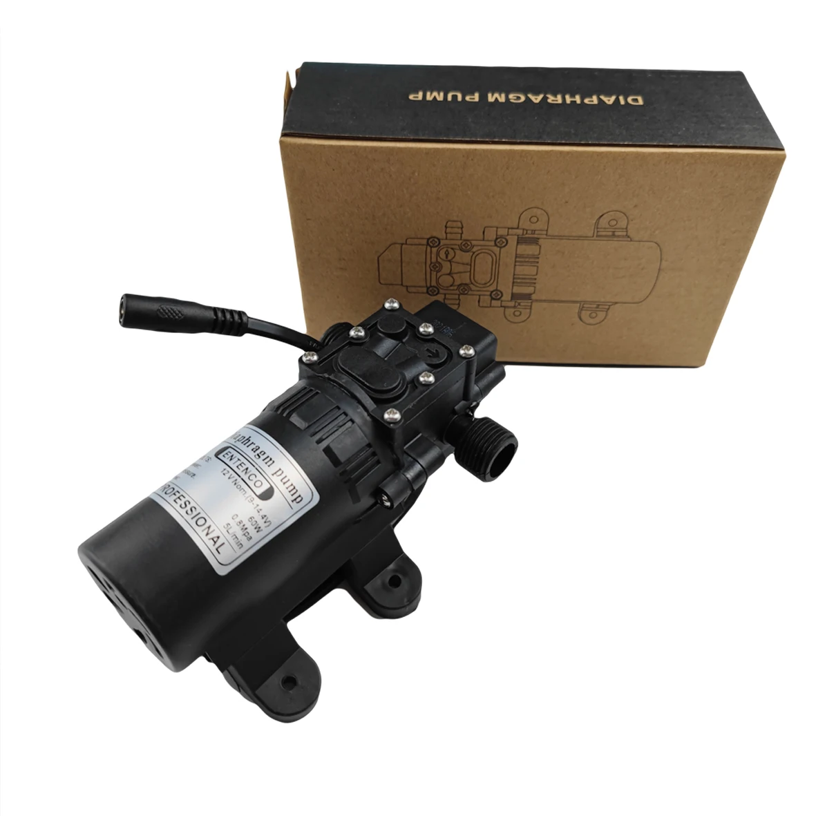 

Dc 12V 120PSI 60W 5L/Min High Pressure Diaphragm Pump Mini Electric Self-priming Pump Water Washing Machine Pesticide Spraying