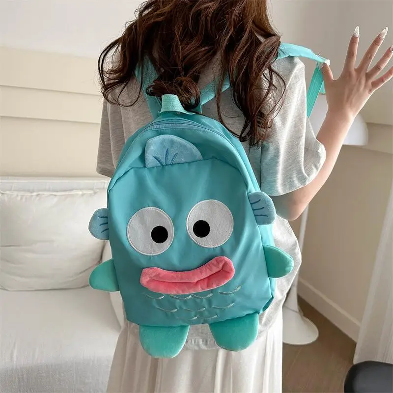 

Cute Cartoon Sanrios Hanton Backpack Cosmetic Bag Portable Good-Looking Go Out Storage Bag Fashion Cute Anime Festival Gift