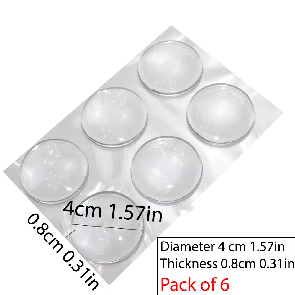 Silent Clear Silicone Door Stopper Bumper Pads,Anti-Collision Adhesive Pads for Proofing, Noise Reduction, Cabinets/Walls,6pcs