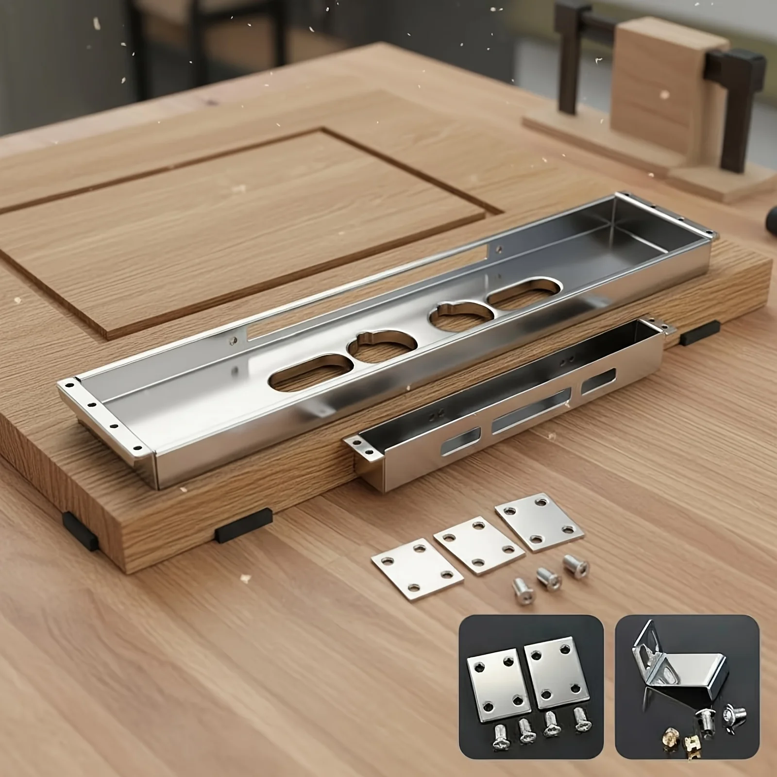 Adjustable thickened intelligent lock box Stainless Steel Lock Box Rustproof Symmetrical Double Sided Opening Adjustable Gap