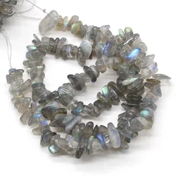 40CM Natürliche Flash Labradorit Perlen Unregelmäßige Freeform Chip Kies Perlen Für Schmuck Machen DIY Halskette Armband 3x5-4x6mm