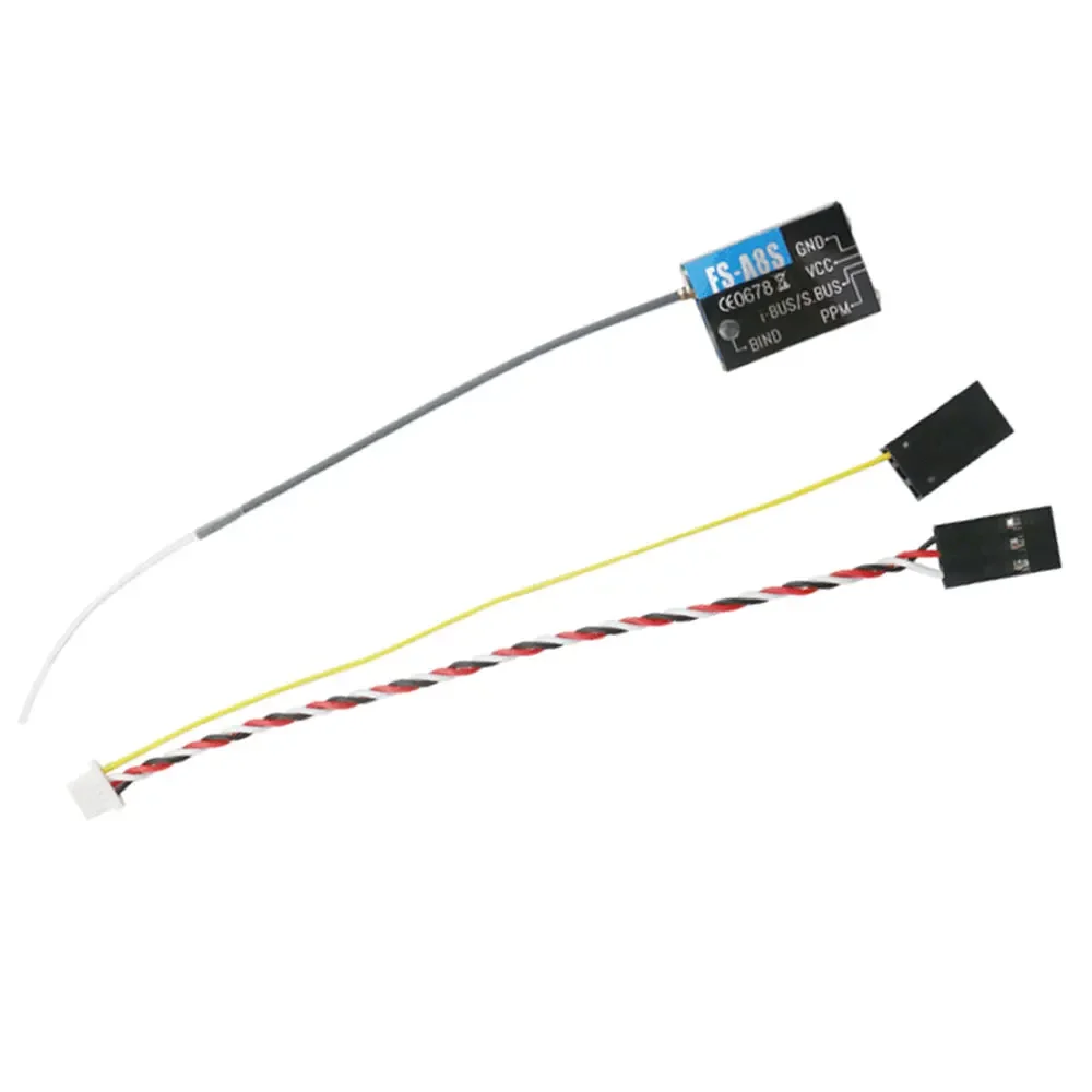 Flysky FS-A8S 2.4G 8CH Mini Receiver with ANTENNA PPM i-BUS SBUS For RC Qaudcopter FPV Racing Drone Compatible FS i6 FS i6S