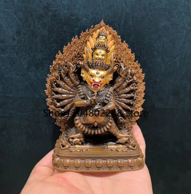 12CM Tibet Yamantaka Buddha Copper Statue