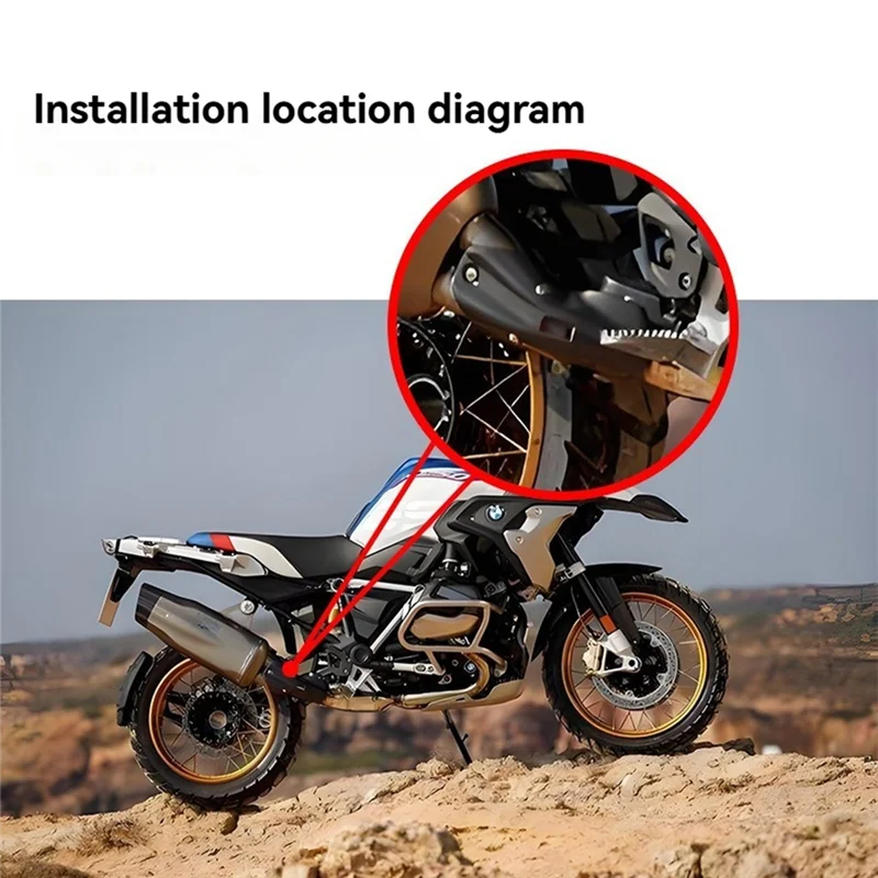 دراجة نارية ريال ألياف الكربون العادم الخمار الأنابيب الحرارة درع غطاء لسيارات BMW R1250GS Adventure R1200GS R1200GS ADV-N25R