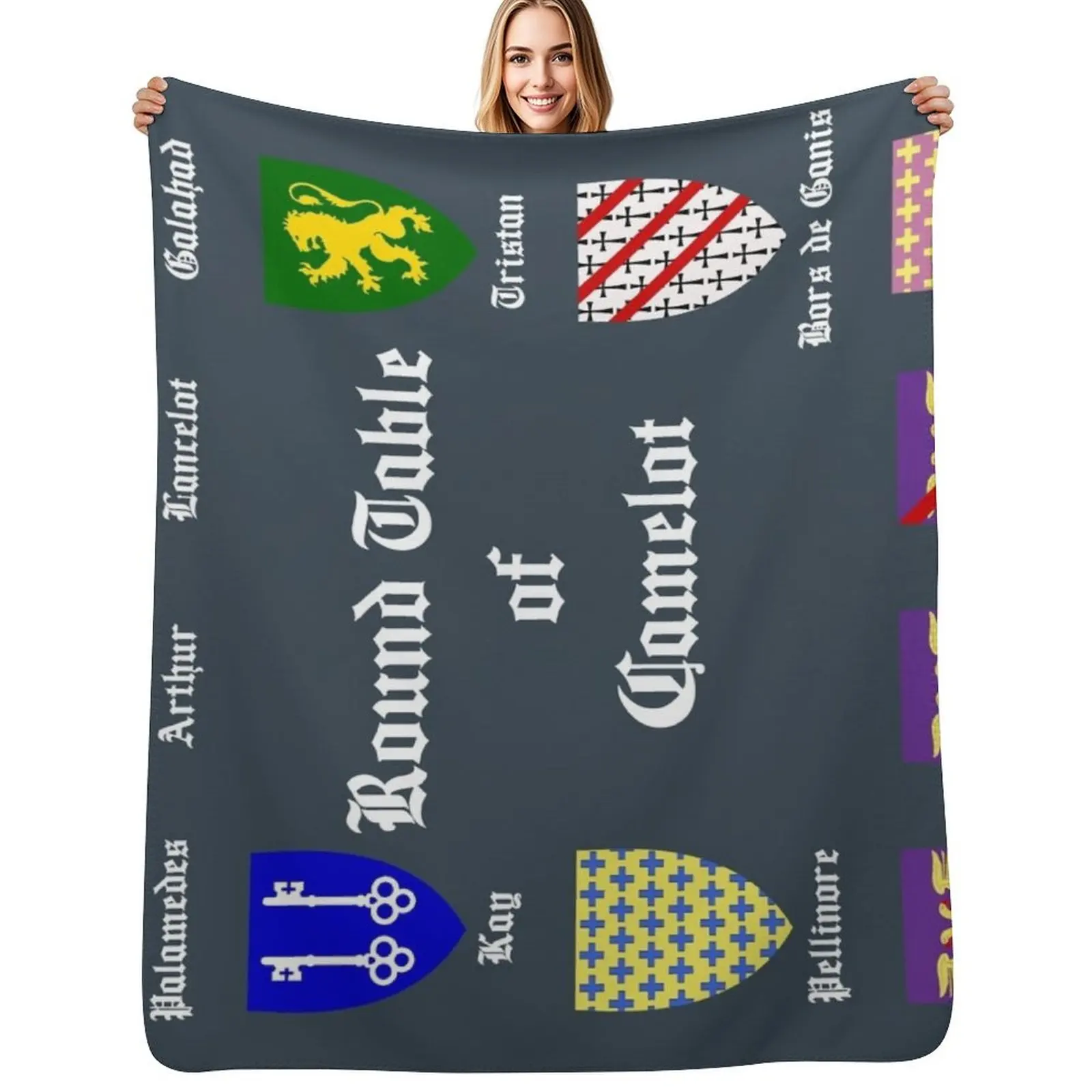 

Round Table of Camelot Throw Blanket Anti Shedding Soft Fuzzy Blanket for Home