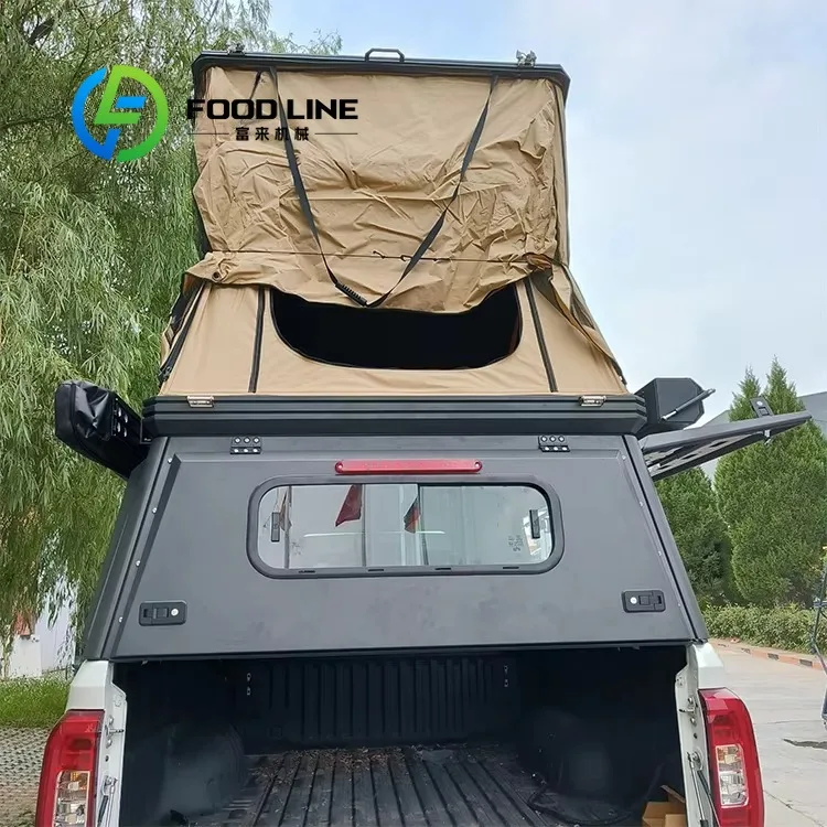 Slide On Truck Camper Lightweight Pop Up Demountable Mini Compact Size Designed For Half-Ton Pickup Weekend Short Camping Travel view 2