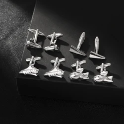 4 Styles Space Shuttle Cufflinks Personality Shuttlecraft Plane Gemelos Suit Shirt Accessories For Men Gift