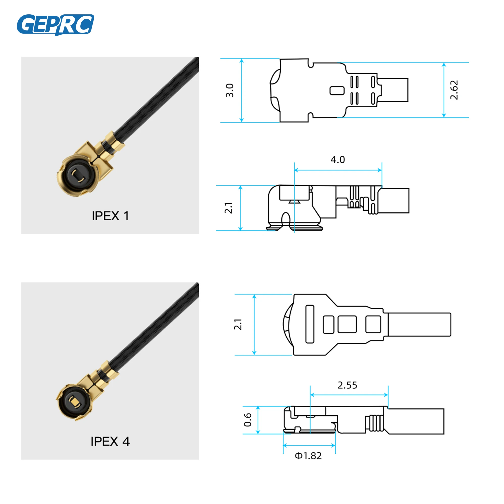 GEPRC IPEX T Antenne voor 2,4 GHz 915 MHz Sterker Signaal DIY RC FPV Quadcopter Lange afstand Freestyle Drone Vervangende Onderdelen