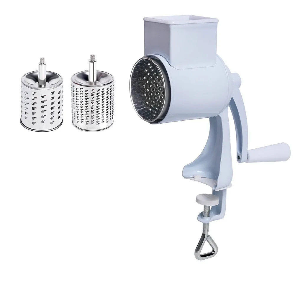 

with Hand Crank Manual Nut Grinder Table Clamp Design Aluminum Alloy Dried Fruit Crusher Labor Saving Rotary Drum