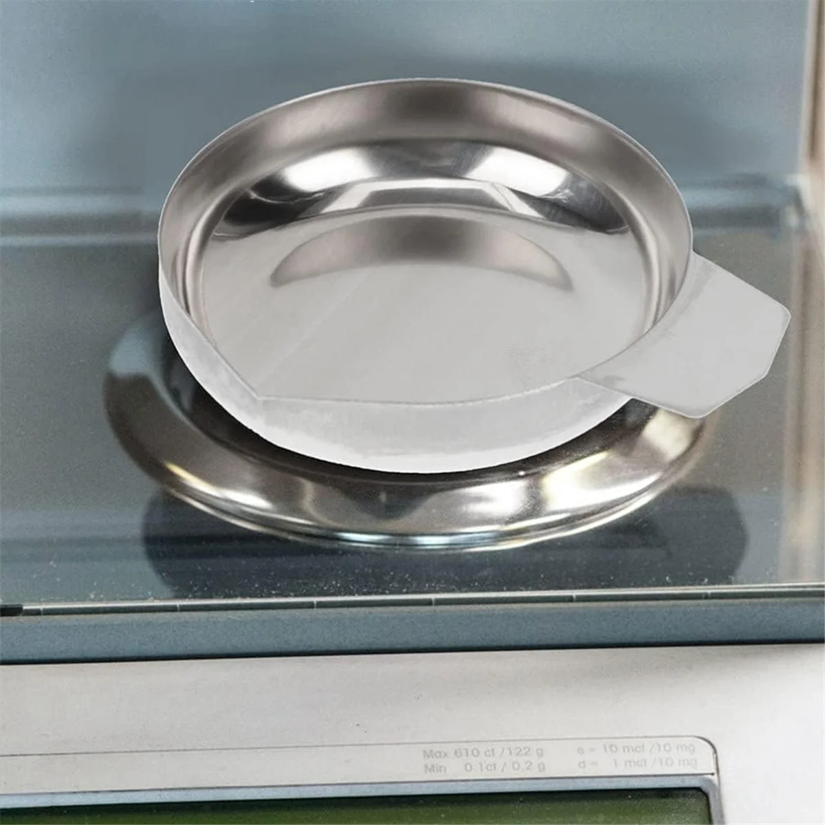 Weigh Boats Scale 2pcs Weighing Boats Stainless Steel Scale Tray Weighing Plate Lab Dish Containers Weight Tray BLJS