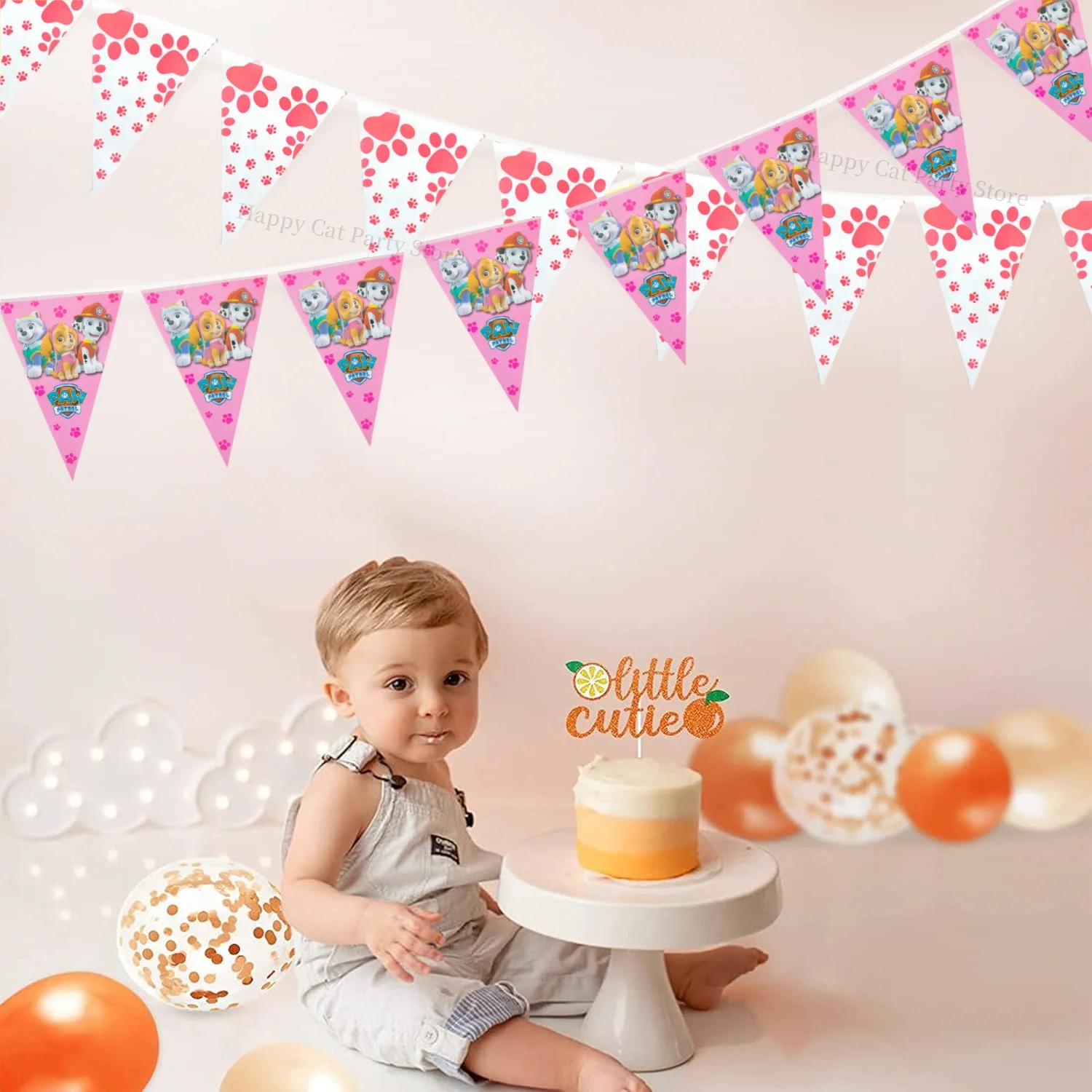 PAW Patrol Banner Pokemon Bunting Banner Pikachu Party Decoration Triangle Flags Pennant Hanging Kids Favors DIY Party Supplies