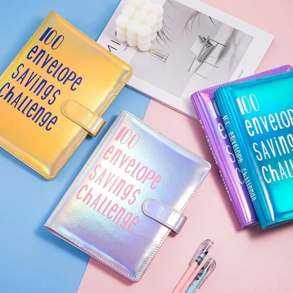 Carpeta de piel sintética para ahorrar dinero, colores deslumbrantes, carpeta de presupuesto duradera, planificador de presupuesto, carpeta de hojas sueltas
