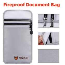 Waterproof And Fireproof Document Bag Money Bags Fire Safe Storage Pouch With Zipper Cash File Envelope Holder For Home Office