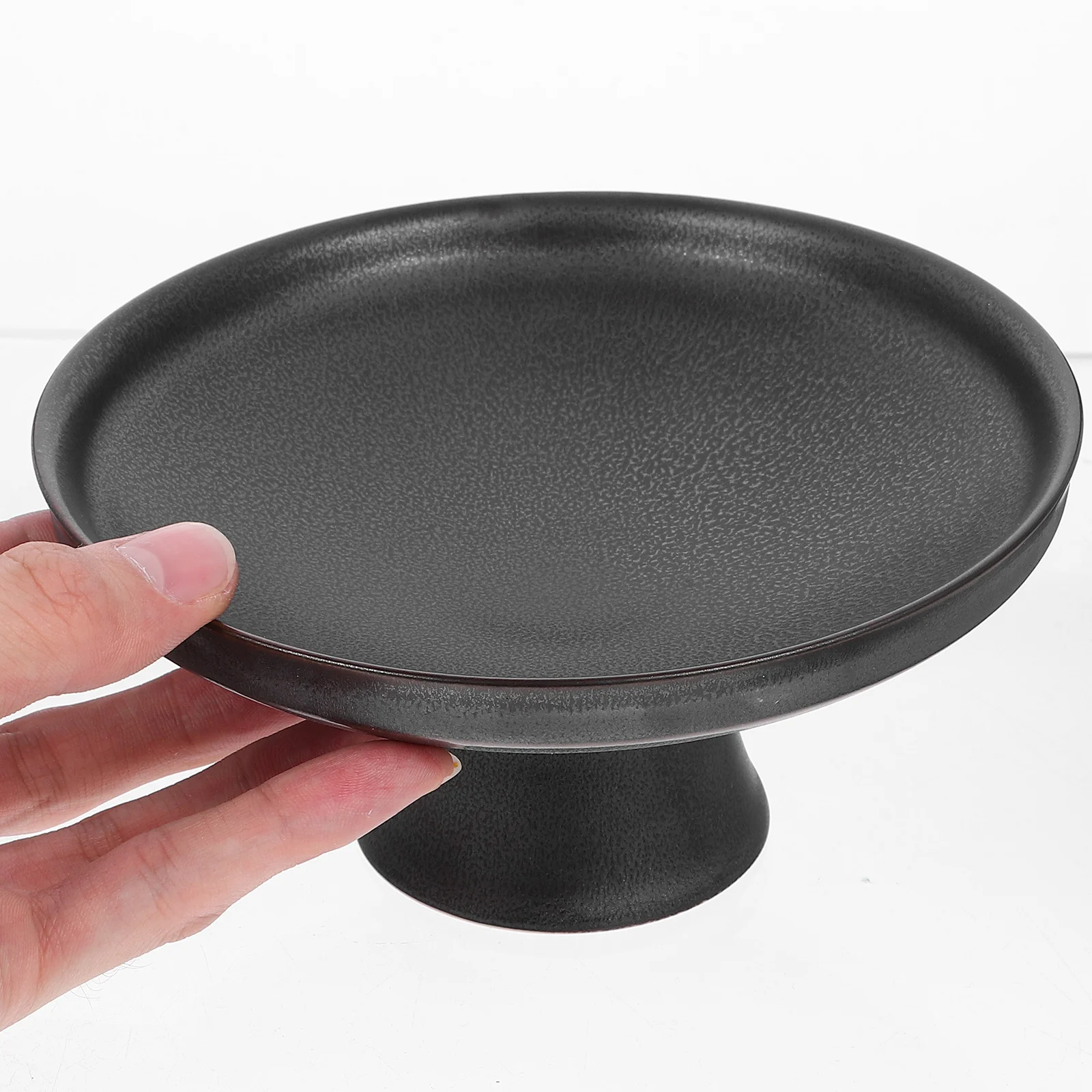 

Ceramic Fruit Serving Plate Footed High Base Elegant Dried Fruit Tray Snacks Dessert Display Plate for Parties Weddings