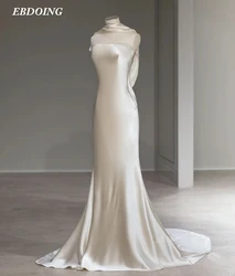 Newest Wedding Dress Mermaid For Bride Strapless Halter With Long-Open Back Elegant Custom Made Plus Sizes Vestidos De Novias