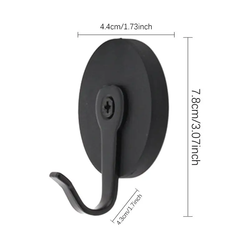 Multi-Purpose Heavy Duty Magnetic Hook Wreath Hanger Hook Black Hook Key Holder Kitchen Refrigerator Bathroom Hanging Tool