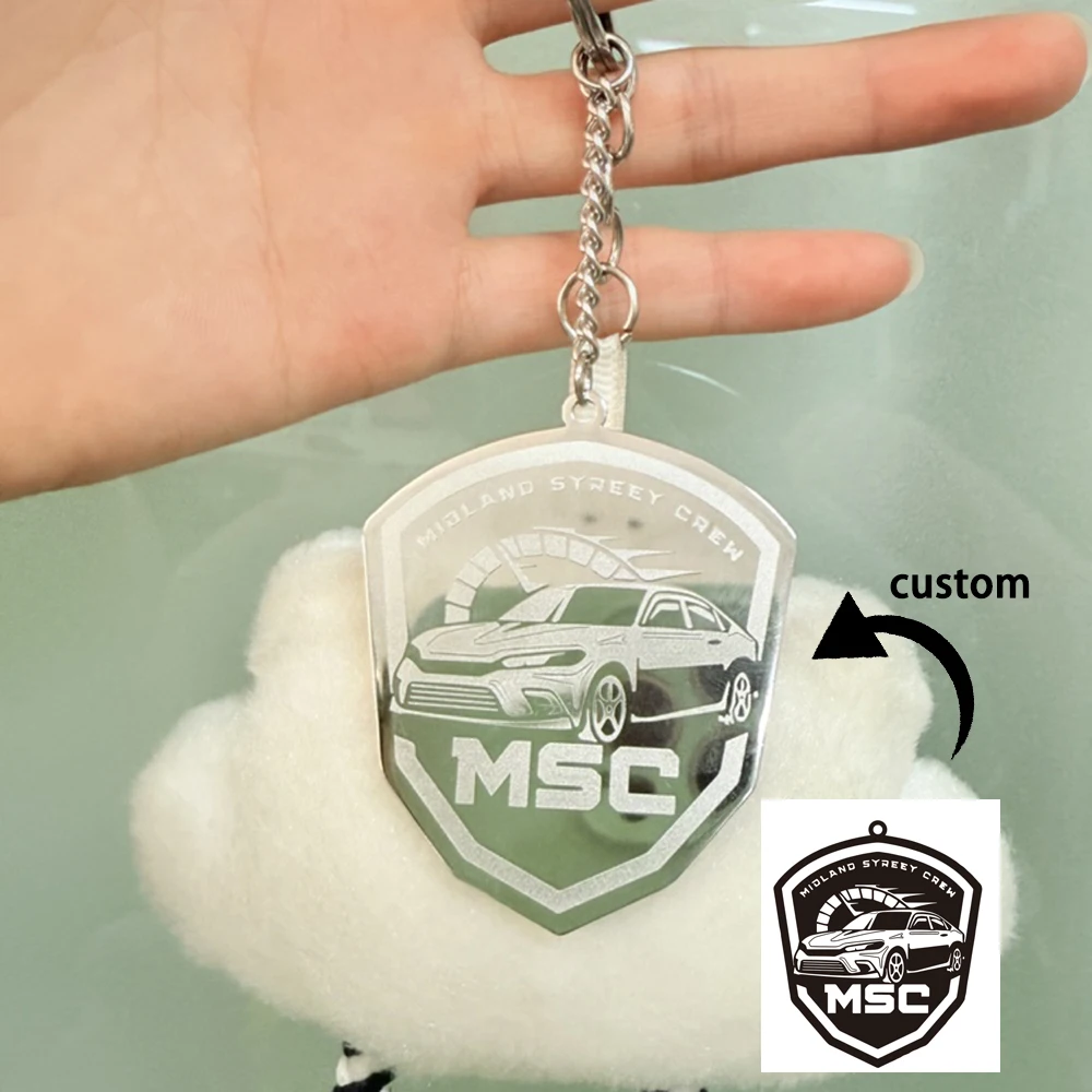 حجم مخصص اختيار نقش شعار المفاتيح الفولاذ المقاوم للصدأ شخصية شعار قلادة سلاسل المفاتيح مجوهرات ديكور المنزل والحيوانات الأليفة #2