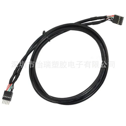 USB2.0 10-контактный Удлинительный кабель 10-контактный штекер на 10-контактный разъем DuPont Удлинительный кабель 1 метр
