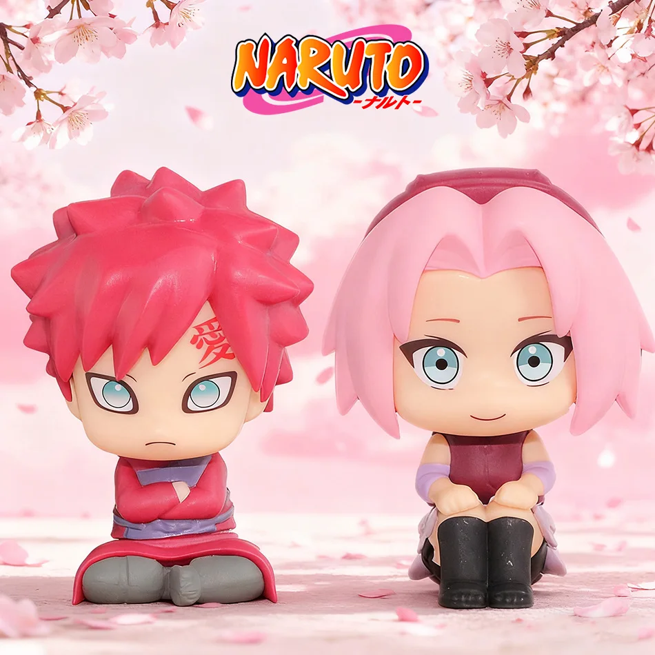 Anime Naruto Nette Sakura Haruno Gaara Sitzhaltung Cartoon Action FigureModell PVC Kinder Spielzeug Auto Dekoration Weihnachten geschenk
