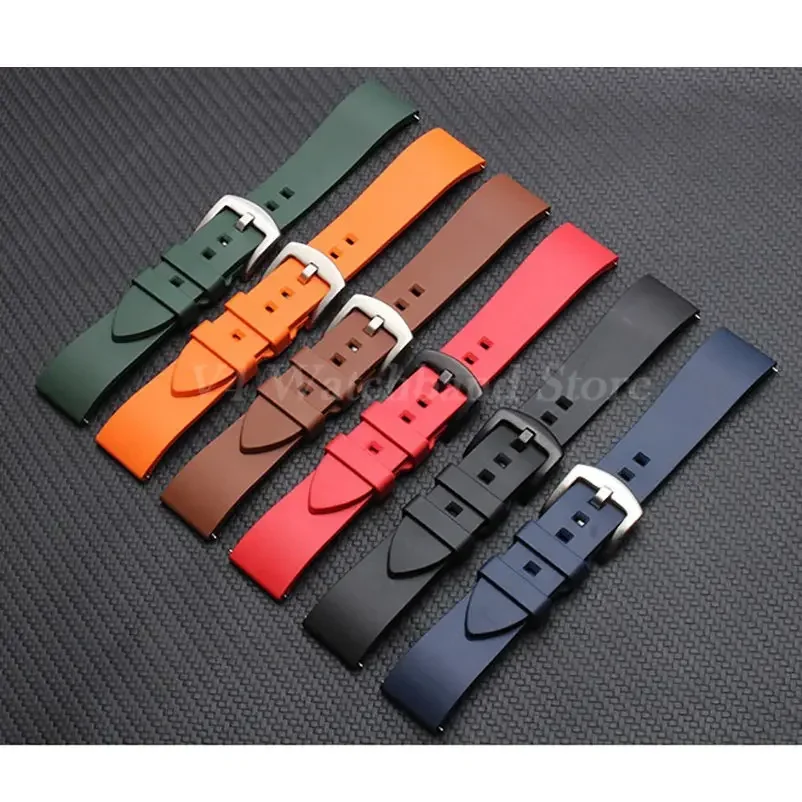 Silicone Watch Band Watrproof Straps for Most Universal Watch 18mm 19mm 20mm 21mm 22mm 24mm Watch Accessories Rubber Bracelet