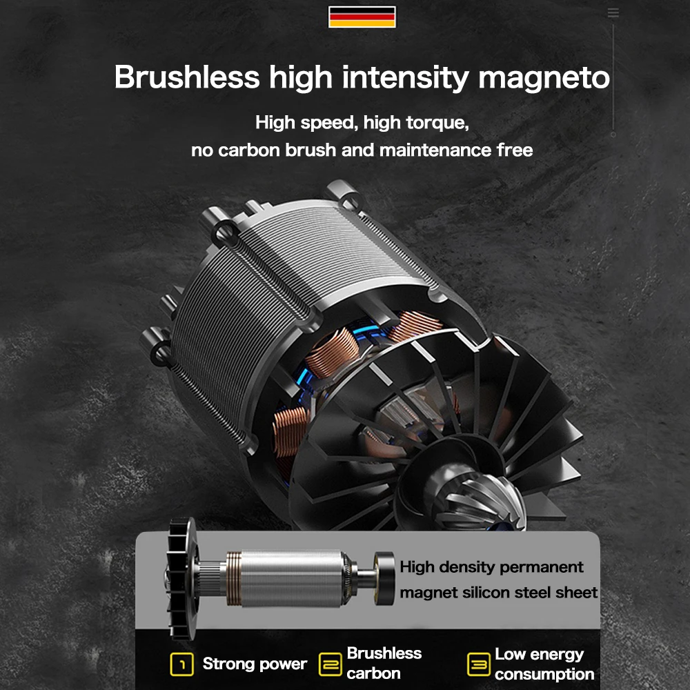 

2000N.M Torque Brushless Electric Impact Wrench 1/2" Cordless Driver Wheel Repair Power Tools For Makita 18V-21V Battery