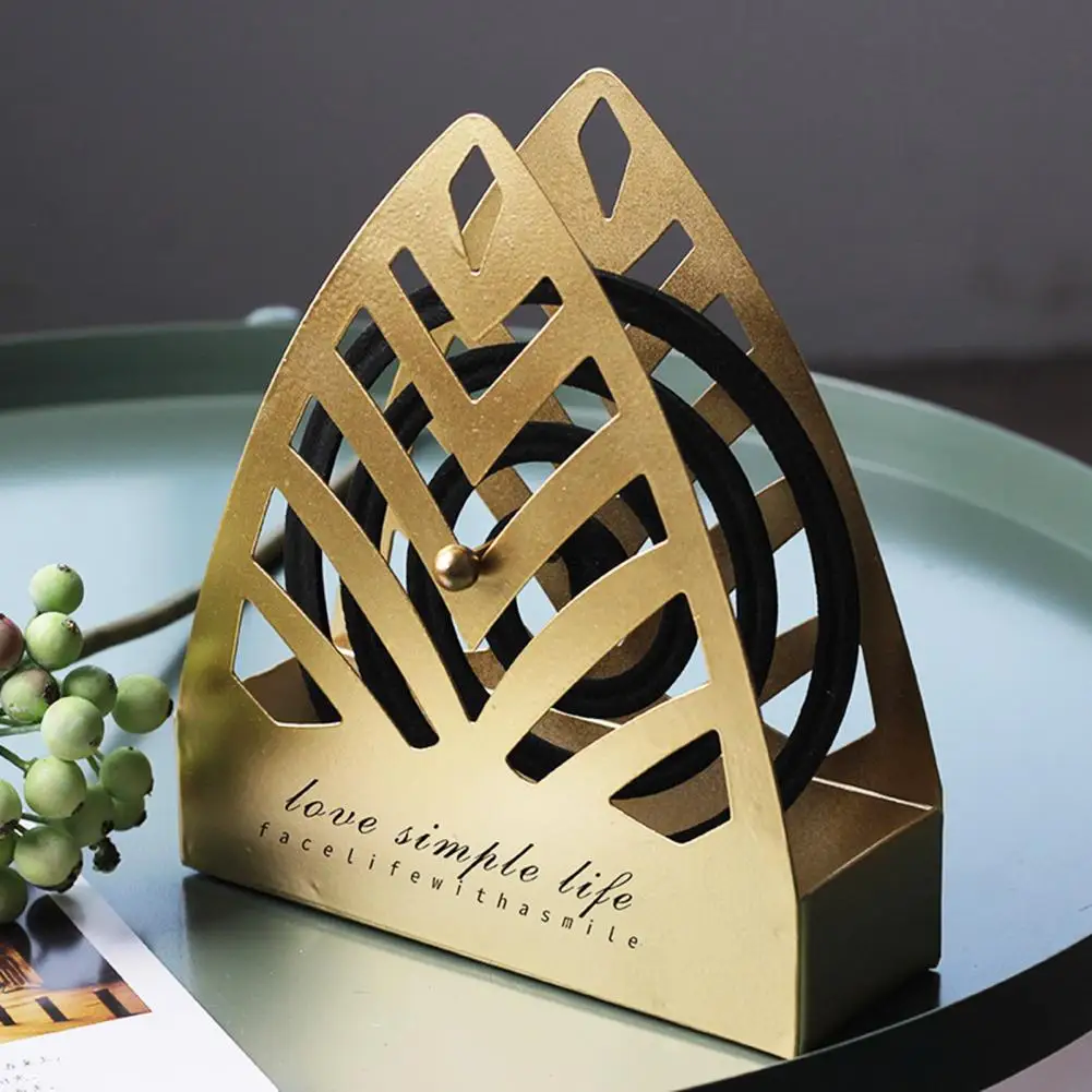 

Mosquito Coil Holder Solid Color Mosquito Coil Stand Geometric Sanitary Useful Reusable Iron Mosquito Incense Holder