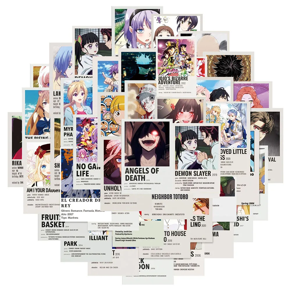 10/30/50pcs Classic Anime Poster Graffiti Adesivi Manga giapponese Decorazione adesiva Scrapbook Laptop Telefono Cartoon Decalcomanie Pack