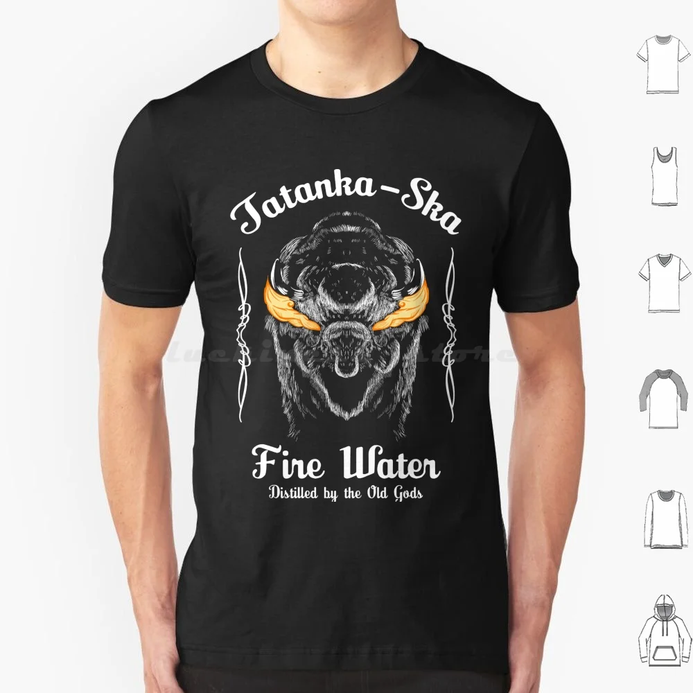 Tatanka Ska Fire Water T Shirt Cotton Men Women DIY Print Neil Gaiman American Gods Shadow Moon Mr Wednesday Odin American Gods