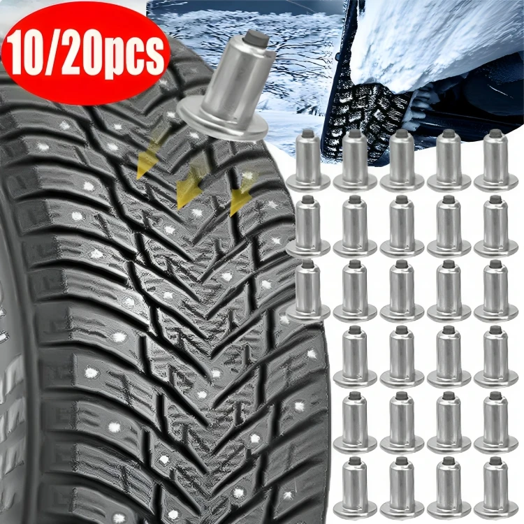 10/20pcs Tire Stud Small Screws Hard Alloy Snow Nail Anti-Slip Screws for Automobile Tire Stud Screws Auto Car Accessories