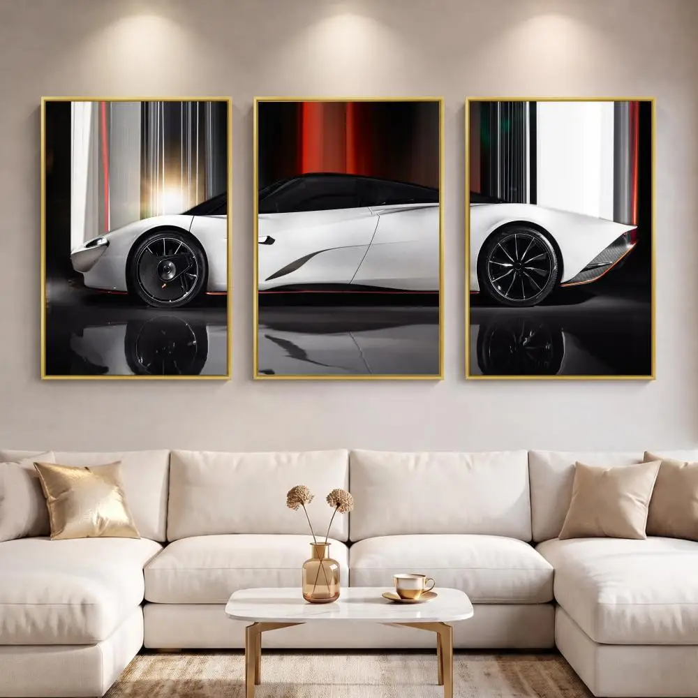 Muscular Supercar Painting Calligraphy 3 PCS Canvas Wall Art Prints for Living Room Decor Modern Fashion Wall Decals