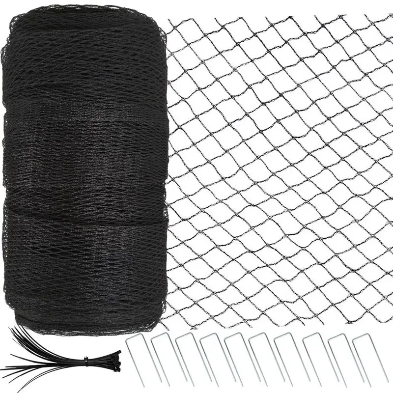 

A67P-Garden Netting 4X10m,Extra Strong Woven Mesh Bird Netting For Fruit Trees,Plants & Vegetables,Reusable Mesh Pond Netting