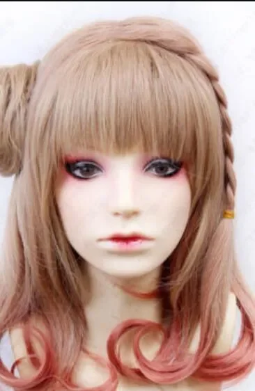 Amnesia Heroine Trançado Cosplay Costume Wig, Marrom, Frete Grátis