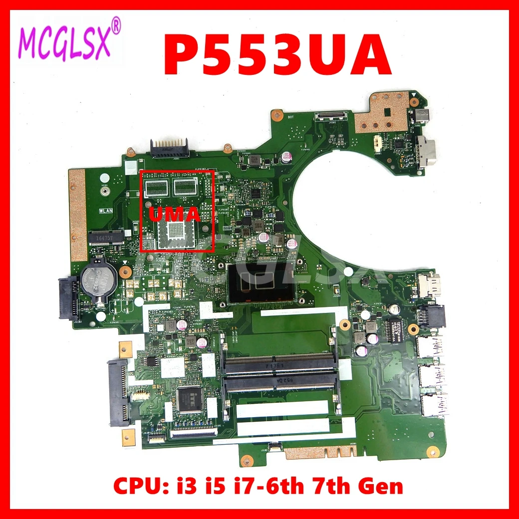 

P553UJ i3 i5 i7-6th 7th Gen CPU UMA Mainboard For ASUS P553UA P2540UA P2540UJ P2540UQ P2540UV P2540UB P2540U Laptop Motherboard