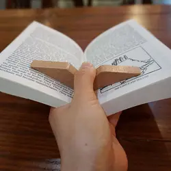 Simple Wooden Thumb Book Support Page Holder Reading Auxiliary Tools Convenient Bookmark School Student Supplies Stationery