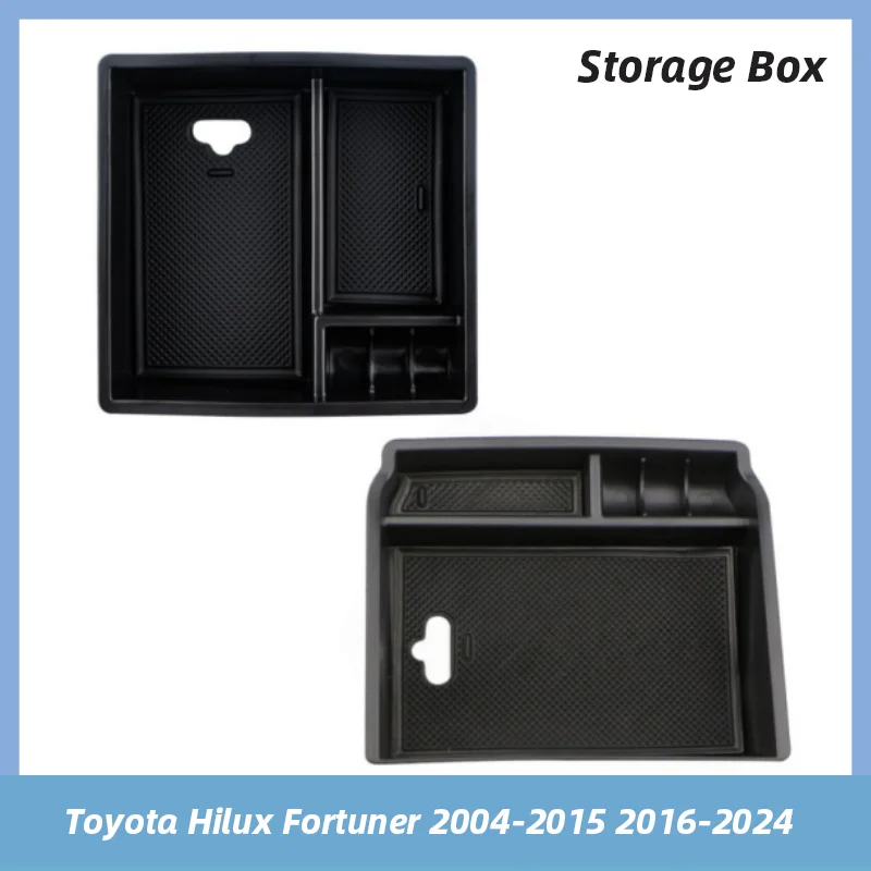 

For Toyota Hilux Innova Fortuner 2004-2015 2016-2024 Car Armrest Storage Box Center Console Organizer Tray Pallet Holder