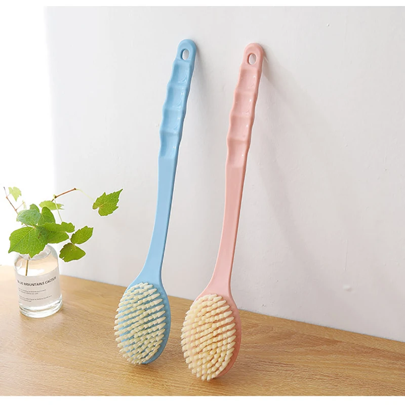 Long Handled Bath Shower Brush Double-sided SPA Scrubber Skin Cleaning Brushes for Body Bathroom Accessories Clean Tool