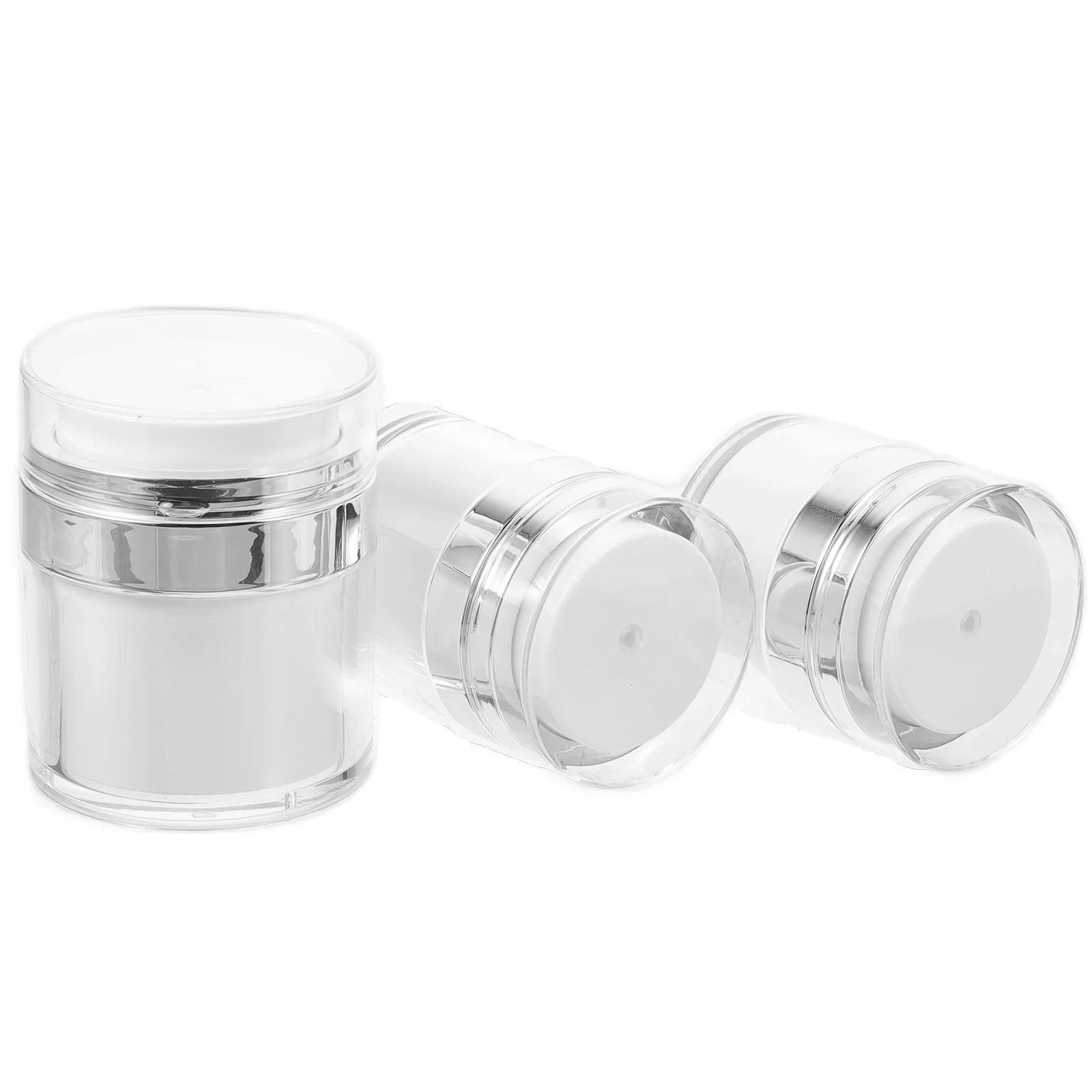 

3 Pcs Vacuum Cream Jar Creams Bottles Sub Portable Toiletry Toiletries Container Refillable Double-layer Dispenser Empty