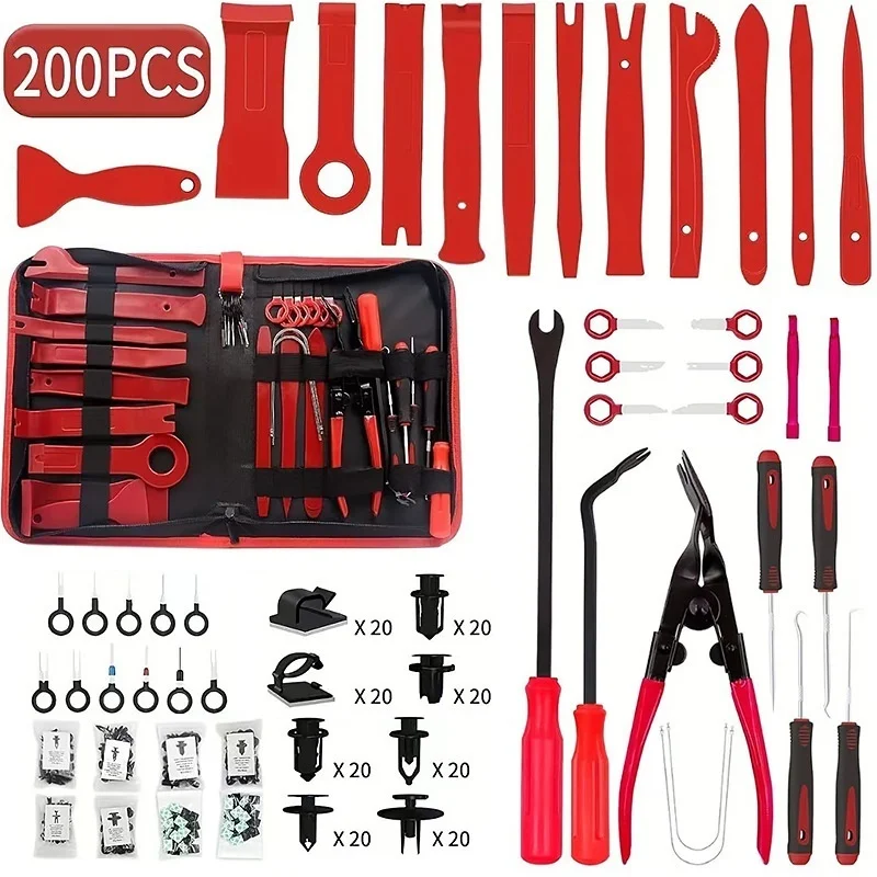 200PCS car interior modification audio instrumentation disassembly auto repair tools cocking board pry bar pry bar